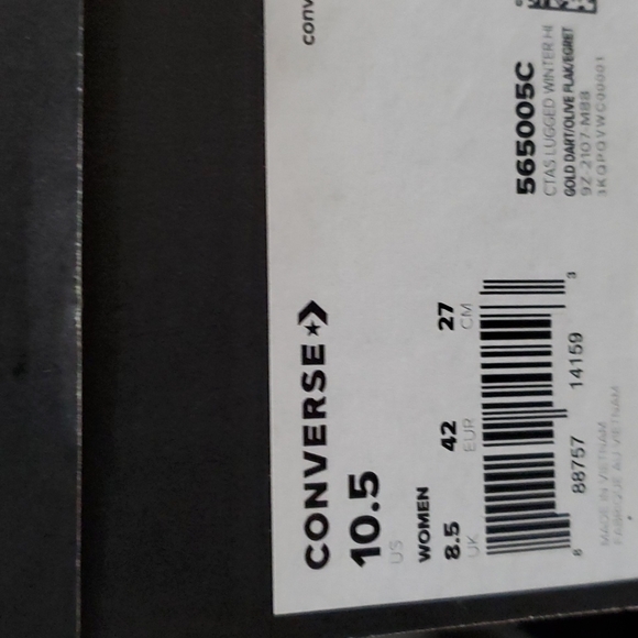 Converse CTAS LUGGED WINTER HI WOMEN'S SZ / 565005C - Picture 14 of 15